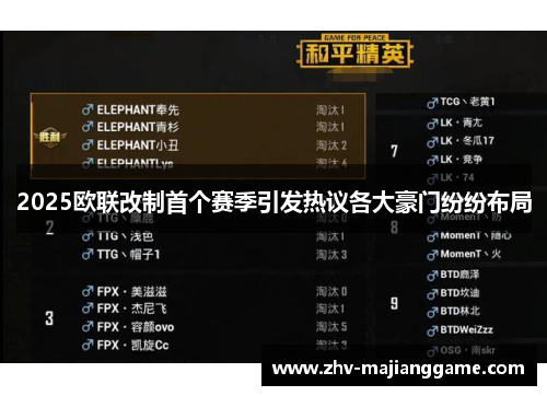 2025欧联改制首个赛季引发热议各大豪门纷纷布局